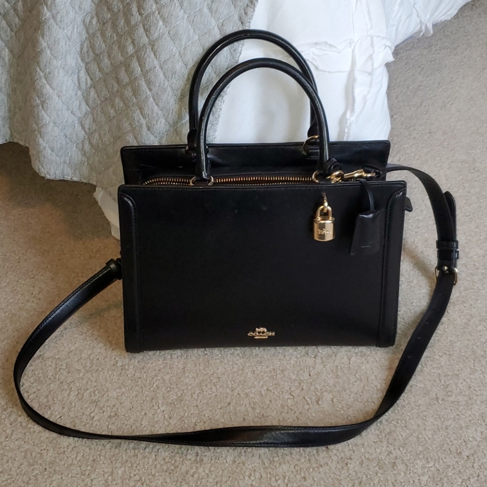 Black Leather Coach Purse